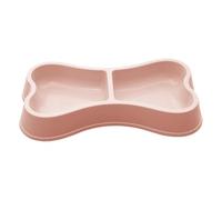 Dog Food Water Bowl, Pet Feeding Dish Set 2 en 1 Pet Bowl, Non Slip Stable Base Design, Widened Double Dish Structure, 9.45 x 4.92 x 1.38 Inch, for Outdoor Travel Indoor Floor Crate Kennel
