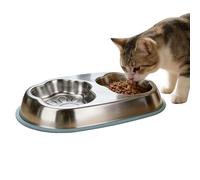 Dog Food Water Dish Set, Cat Bowl, Stainless Steel Non Slip Pet Feeding Bowl, Rust Resistant Easy Clean Design, Pet Feeding Container for Small Medium Large Kitten Home Indoor Outdoor Backyard Porch