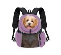 Dog Front Carrier Backpack, Breathable Pet Carrier Backpack, Comfortable Cat Carrier for Traveling, Adjustable Travel Pet Backpack 16.5x10x17.01 Inches for Small, Medium Dog, Puppy, Cats