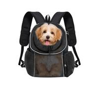 Dog Front Carrier Backpack, Breathable Pet Carrier Backpack, Comfortable Cat Carrier for Traveling, Adjustable Travel Pet Backpack 16.5x10x17.01 Inches for Small, Medium Dog, Puppy, Cats