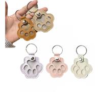 Dog Fur Storage Keychain, Cute Leather Paw Keychain, Pet Hair Keepsake Keyring, Pet Hair Keepsake Fur Locket (3 Pcs-A)