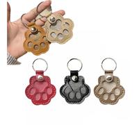 Dog Fur Storage Keychain, Cute Leather Paw Keychain, Pet Hair Keepsake Keyring, Pet Hair Keepsake Fur Locket Keychains (3 Pcs-D)