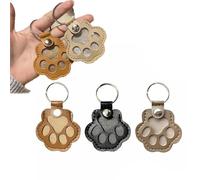 Dog Fur Storage Keychain, Cute Leather Paw Keychain, Pet Hair Keepsake Keyring, Pet Hair Keepsake Fur Locket (3 Pcs-C)