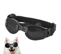 Dog Goggles, UV Protection Pet Goggles, Foldable Anti-Glare Pet Shade Glasses, Windproof Waterproof Eye Wear, Adjustable Strap Sunglasses for Dogs, Ideal for Skiing, Seaside, Plateau