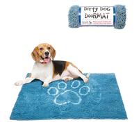 Dog Gone Smart Dirty Dog Doormat - Fast Drying Rug with Super Gripper Backing for Clean Floors - Super Absorbent and Machine Washable Mat for Muddy Paws - Aqua