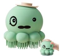 Dog Grooming Brush - Octopus Shape Bath Scrubber Cleaning Brush with Soap