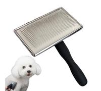 Dog Grooming Brush, Pet Shedding Brush Dog Comb, Metal Needles Materials, Cleaning Tool, Cat Dematting Undercoat Rake Hair Remover, For All Wool Types, 6 pulgadas, , 1 paquete