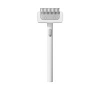 Dog Grooming Brush - Shedding Hair Remover | Undercoat brush for cats dogs, long handle tool for puppy kitten, knots removal detangling bathing, indoor home travel, Blue.