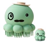 Dog Grooming Brush With Soap Dispenser - Octopus Shape Dog Bath Scrubber And Cleaning Brush For Long And Short Haired Dogs And Cats Octopus-Shaped Dog Bath Scrubber -