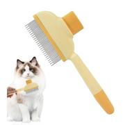 Dog Grooming Comb, Metal Teeth Detangler, Long and Teeth for Knots Removal, Pet Tool, Ideal for Matted Hair, Cats and Dogs, Short and Long-Haired Breed, Yellow and Green