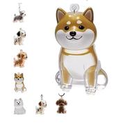 Dog Hair Collector Keychain, Charm Memorial Storage Box, Pet Hair Memorial Keepsake for Pet Owners Gift, Dog Memory Capsule (E,1)