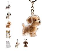 Dog Hair Collector Keychain, Charm Memorial Storage Box, Pet Hair Memorial Keepsake for Pet Owners Gift, Dog Memory Capsule (A,2)