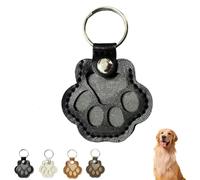 Dog Hair Collector Keychain, Leather Memorial Dog Hair Keepsake Keychains, Pet Loss Keepsake (Black)