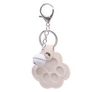 Dog Hair Key Chain - 6.5x6 cm PU Leather Silver Chain Decorative Bell Pendant, Memorial Keepsake | Pet Loss Storage Holder Ideal Travel Luggage Backpack Car Rearview Birthday Gift Accessory