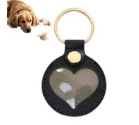 Dog Hair Key Chain, Cute Keepsake Keyring, 3.35x1.97 Inches Memorial Heart Pendant, Sentimental Accessory for Backpack Men Purse Charm Bag Women Collection and Pet Remembrance Display