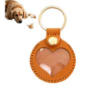 Dog Hair Key Chain, Cute Memorial Keepsake Keyring, 3.35x1.97 Inches Secure Storage Capsules, Lightweight and Sturdy Build, Heart Shaped Pendant Design for Backpack, Purse, Bag, or Collection