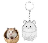 Dog Hair Organizer - Transparent Acrylic Bottle, Pet Memorial Keepsake Container, Hamster Shaped Charm | Eternal Remembrance Gift, Wallet Backpack Travel Car Rearview Mirror Hanging Commemorative Vial