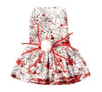 Dog Halloween Costume, Spider Dog Dress, Bloody Puppy Dress, Spooky Dog Holiday Skirt, Halloween Dog Outfit, Halloween Spider Costume, Bloody Spooky Dog Costume, Dog Skirt for Halloween Party Outfit