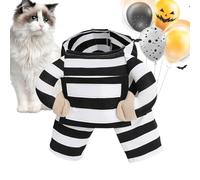 Dog Halloween Costumes, Kitten Dress Up Clothes, Soft Comfortable Fit, Adjustable Design, Pet Cosplay Outfit for Dogs, gatos, Halloween Party or Daily Fun Wear, Black and White
