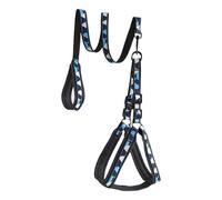 Dog Harness and Leash Set, Reflective Adjustable Traction Lead with Optimized Force Balance, Transpirable No Lipstick Harness for Outdoor Training, Medium Dogs, Large Breeds, 0,79 x 47,24 x 0,79