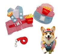 Dog Harness Chaleco | Comfortable Pet Accessory Kit with Hat | Adjustable Soft Padded Pet Vest Harness | for Small Medium Large Puppy Outdoor Daily Walking Outdoor Activities Shopping Running Shopping