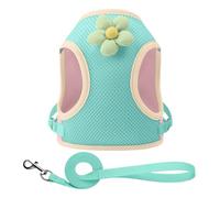 Dog Harness Collar, Reflective Cat Vest, Breathable Cartoon Pet Strap, Adjustable Secure Fit, Soft Mesh Padded, Small Medium Pets, for Walking Hiking Travel Camping Outdoor Use