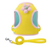 Dog Harness Collar, Reflective Cat Vest, Breathable Cartoon Pet Strap, Adjustable Secure Fit, Soft Mesh Padded, Small Medium Pets, for Walking Hiking Travel Camping Outdoor Use
