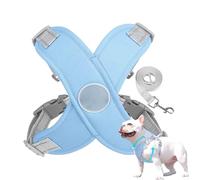 Dog Harness - Dog Walking Harness | No Pull Harnesses Set for Large Siz | Adjustable Soft Padded Pet Chaleco Harnesses, Reflective No-Choke with Easy Control Handle for Training or Walking, Black,