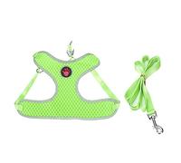 Dog Harness for Walking | Adjustable Pet Vest with Breathable Mesh | No - Pull Chest Strap Leash for Small/Medium/Large Dogs | Reflective Traction Rope, 4 Colors (l)