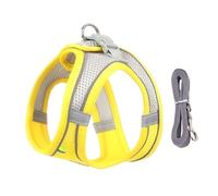 Dog Harness Leash Set for Small Dogs - Adjustable Puppy Cat Harness Vest (Amarillo, S 4-6 kg)