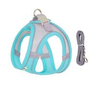Dog Harness Leash Set for Small Dogs - Adjustable Puppy Cat Harness Vest (Sky Blue, XS 2.5-4 kg)