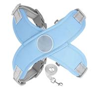 Dog Harness, No-Pull Adjustable Set Large Dogs, Reflective Pet Gear for Training, Night Walking, Hiking, and Outdoor Activities, Cómodo, Secure Fit, Blue