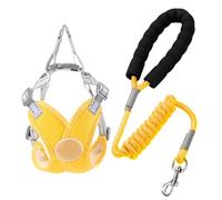 Dog Harness Vest, Adjustable Puppy Harness, Reflective No Pull Design, Soft Breathable Fabric with Leash for Outdoor Walking Hiking Jogging Park Training Travel Road Trip Safety Use 7.87x7.87 Inches