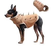 Dog Harness Vest-Small Pet Spike Costume, Pet Protection Costume Vest with Removable Spikes, Adjustable Protective Spiked Harness for Training Outdoor Hiking Walking Security