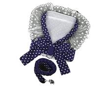 Dog Harness Vest Soft Breathable Dog Harness Nylon Clothes Leash for Dogs Puppy Collar Cats Pet Dog Chest Strap (Navy Large)