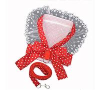 Dog Harness Vest Soft Breathable Dog Harness Nylon Clothes Leash for Dogs Puppy Collar Cats Pet Dog Chest Strap (Red XX)