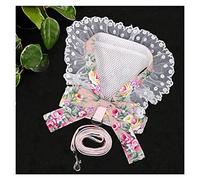 Dog Harness Vest Soft Breathable Dog Harness Nylon Clothes Leash for Dogs Puppy Collar Cats Pet Dog Chest Strap (Pink Small)