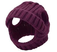 Dog Hat - 18x12cm | Pet Costume Cap | Knitted Soft Beanie with Ear Holes For Dogs Cats Chihuahua French Bulldog Puppy Kitten Warm Knitted Headwear For Winter Party Cosplay New Year Birthday