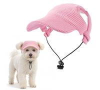Dog Hat, Breathable Baseball Cap with Ear Holes, Adjustable for Medium Large Dogs, Summer Outdoor Sun Protection (Pink,Large)