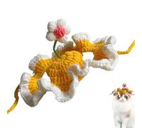 Dog Hat - Cat Hat | Pet Hat | Knitted Dog Hat | Cute Knit Hat for Pet | Dog Winter Hat | Small Flower Medium Dogs Cosplay Hat Wool Weaving Craftsmanship Comfortable Cat Hat Accessories