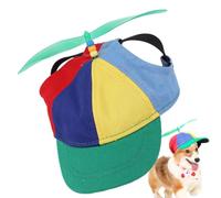 Dog Hat - Cotton Adjustable S M L | Dog Sun Hat with Detachable Propeller For Small Breed Dogs Large Cats | Soft Pet Headwear Sun Shade Photo Prop For Beach Park Yard Garden Party Outdoor Activities