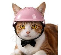 Dog Hat - Pet Helmet For Cats & Small Dogs | Adjustable Outdoor Safety Helmet Hat with Ear Holes | Lightweight PC Pet Head Protection For Bike Riding Motorcycle Camping Travel