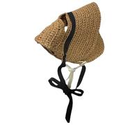 Dog Hat Sun Hat Cat Summer Straw Cap, Small Pet Sun Protection, Cute Puppy Head Cover, Lightweight Pet Beach, Summer Costume Accessory for Outdoor Event Outing Travel