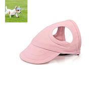 Dog Hats for Small Dogs with Ear Holes, Lightweight Dog Visors for Medium and Large Dogs, Pet Sunhat Outdoor Walks, Beach & Summer Activities (Pink,X-Large)