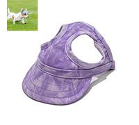 Dog Hats for Small Dogs with Ear Holes, Lightweight Dog Visors for Medium and Large Dogs, Pet Sunhat Outdoor Walks, Beach & Summer Activities (Cloud Purple,Medium)