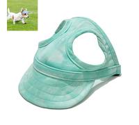 Dog Hats for Small Dogs with Ear Holes, Lightweight Dog Visors for Medium and Large Dogs, Pet Sunhat Outdoor Walks, Beach & Summer Activities (Cloud Green,Medium)