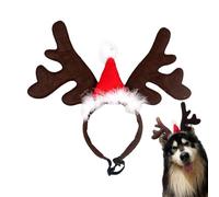 Dog Headband - Reindeer Elk Antler Headpiece | Christmas Reindeer Headwear, Cloth Christmas Antler Shape Headwear Accessories for Christmass Parties, Theme Parties, and Holiday Party