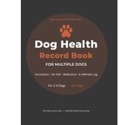 Dog Health Record Book for Multiple Dogs: Vaccination, Vet Visit, Medication & Wellness Log for 2-4 Dogs
