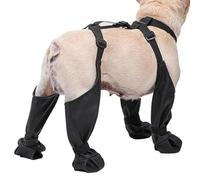 Dog Hiking Booties, Durable Dog Shoes Leggings, Dog Boots Suspenders, Convenient Waterproof Dog Boots Anti-Slip for Small Medium Dogs and Snow Rain Dog (L)