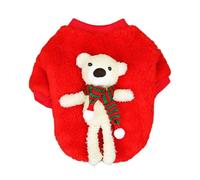 Dog Holiday Apparel with Bear | Cartoon Christmas Pet Dress-Up | Cozy Dog Cosplay Hoodie for S/M/L Dogs | Christmas Pet Outfit for Festive Season Warm Dog